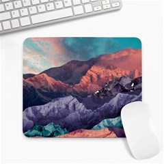 Adventure Psychedelic Mountain Large Mousepad by uniart180623