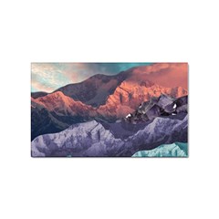 Adventure Psychedelic Mountain Sticker (rectangular) by uniart180623