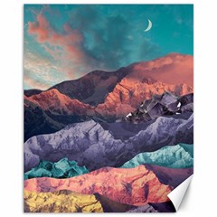 Adventure Psychedelic Mountain Canvas 11  X 14  by uniart180623