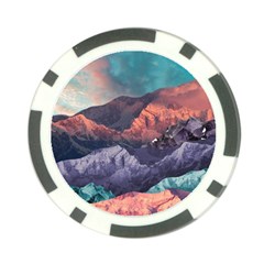 Adventure Psychedelic Mountain Poker Chip Card Guard