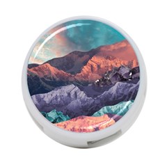 Adventure Psychedelic Mountain 4-port Usb Hub (one Side) by uniart180623