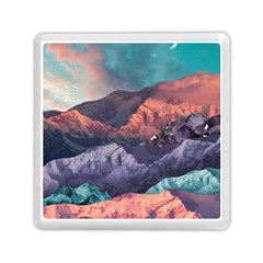 Adventure Psychedelic Mountain Memory Card Reader (square) by uniart180623