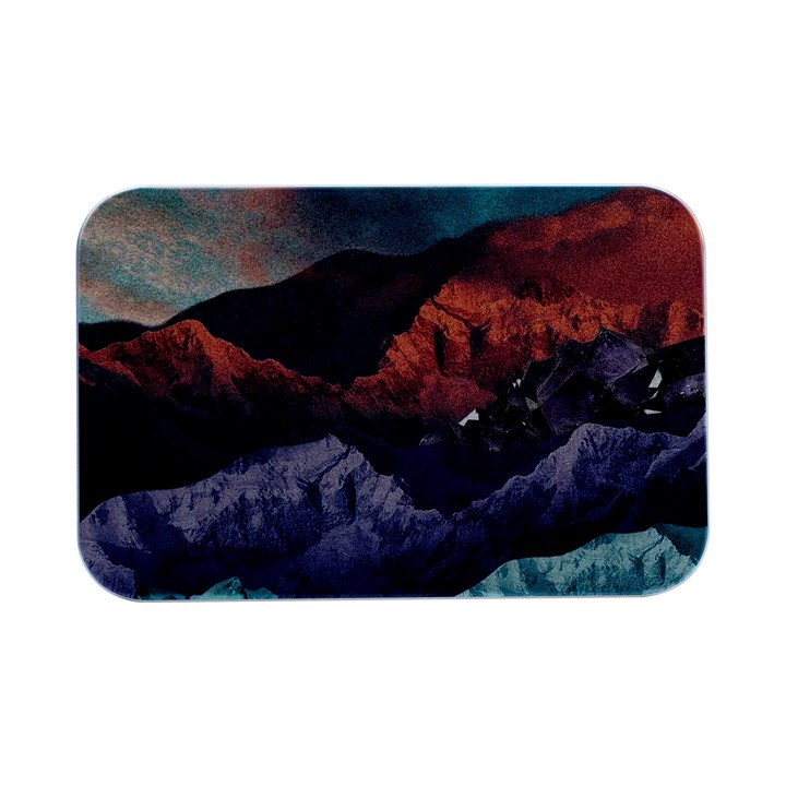 Adventure Psychedelic Mountain Open Lid Metal Box (Silver)  