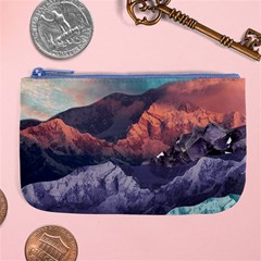 Adventure Psychedelic Mountain Large Coin Purse by uniart180623