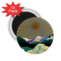 Surreal Art Psychadelic Mountain 2 25  Magnets (10 Pack)  by uniart180623