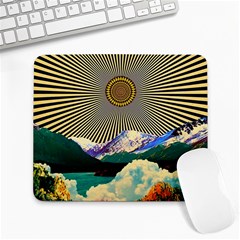 Surreal Art Psychadelic Mountain Large Mousepad by uniart180623