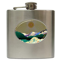 Surreal Art Psychadelic Mountain Hip Flask (6 Oz) by uniart180623