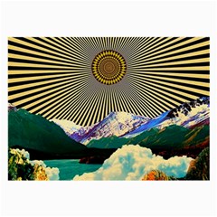 Surreal Art Psychadelic Mountain Large Glasses Cloth by uniart180623