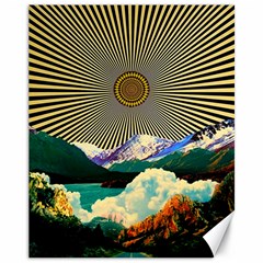 Surreal Art Psychadelic Mountain Canvas 11  X 14  by uniart180623