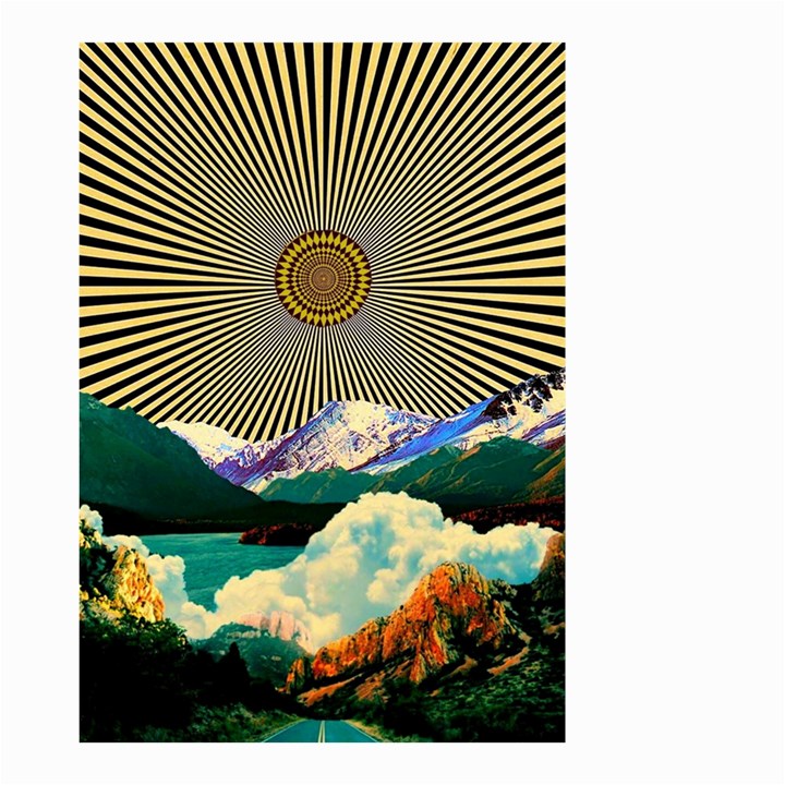 Surreal Art Psychadelic Mountain Small Garden Flag (Two Sides)