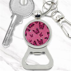 Pink Glitter Butterfly Bottle Opener Key Chain by uniart180623