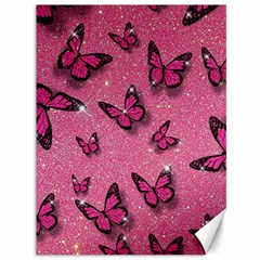 Pink Glitter Butterfly Canvas 36  X 48  by uniart180623