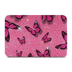 Pink Glitter Butterfly Plate Mats by uniart180623