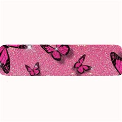 Pink Glitter Butterfly Large Bar Mat by uniart180623