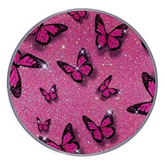 Pink Glitter Butterfly Wireless Fast Charger(white) by uniart180623