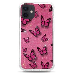 Pink Glitter Butterfly Iphone 12 Mini Tpu Uv Print Case	 by uniart180623