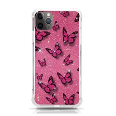 Pink Glitter Butterfly Iphone 11 Pro Max 6 5 Inch Tpu Uv Print Case by uniart180623