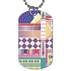 Abstract Shapes Colors Gradient Dog Tag (two Sides) by pakminggu