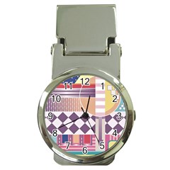 Abstract Shapes Colors Gradient Money Clip Watches by pakminggu