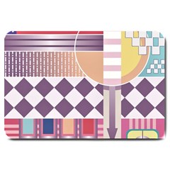 Abstract Shapes Colors Gradient Large Doormat by pakminggu