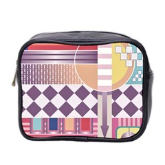 Abstract Shapes Colors Gradient Mini Toiletries Bag (two Sides) by pakminggu