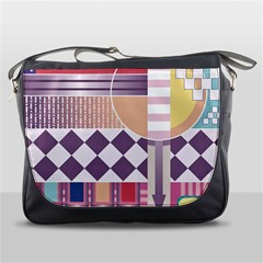 Abstract Shapes Colors Gradient Messenger Bag by pakminggu