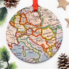 Vintage World Map Europe Globe Country State Ornament (round) by Grandong