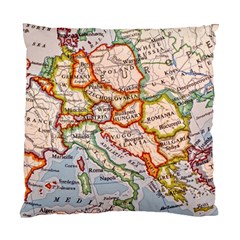 Vintage World Map Europe Globe Country State Standard Cushion Case (one Side) by Grandong