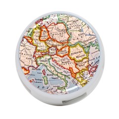 Vintage World Map Europe Globe Country State 4-port Usb Hub (two Sides) by Grandong