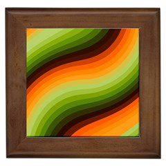 Swirl Abstract Twirl Wavy Wave Pattern Framed Tile