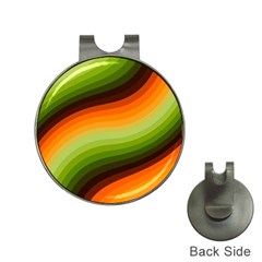 Swirl Abstract Twirl Wavy Wave Pattern Hat Clips with Golf Markers