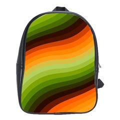 Swirl Abstract Twirl Wavy Wave Pattern School Bag (XL)