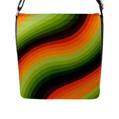 Swirl Abstract Twirl Wavy Wave Pattern Flap Closure Messenger Bag (l) by pakminggu