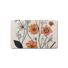 Flowers Pattern Plant Magnet (name Card) by pakminggu