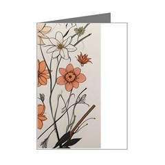 Flowers Pattern Plant Mini Greeting Card by pakminggu