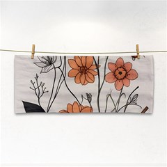 Flowers Pattern Plant Hand Towel by pakminggu