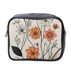 Flowers Pattern Plant Mini Toiletries Bag (two Sides) by pakminggu