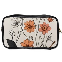 Flowers Pattern Plant Toiletries Bag (two Sides) by pakminggu