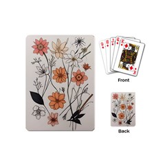 Flowers Pattern Plant Playing Cards Single Design (mini)