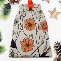 Flowers Pattern Plant Bell Ornament (two Sides)