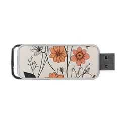 Flowers Pattern Plant Portable Usb Flash (two Sides) by pakminggu