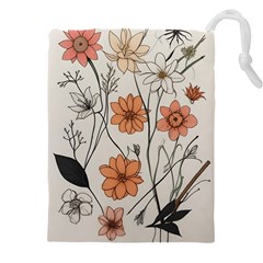 Flowers Pattern Plant Drawstring Pouch (4xl)