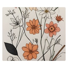 Flowers Pattern Plant Premium Plush Fleece Blanket (small) by pakminggu