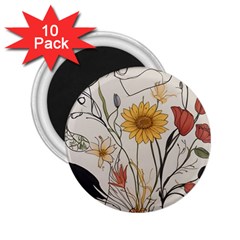 Woman Flower Pattern 2 25  Magnets (10 Pack)  by pakminggu