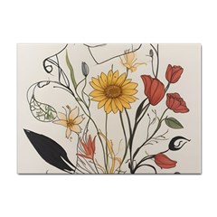 Woman Flower Pattern Sticker A4 (10 Pack) by pakminggu