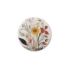 Woman Flower Pattern Golf Ball Marker (4 Pack) by pakminggu