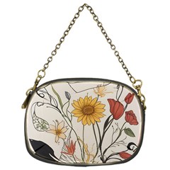 Woman Flower Pattern Chain Purse (one Side) by pakminggu