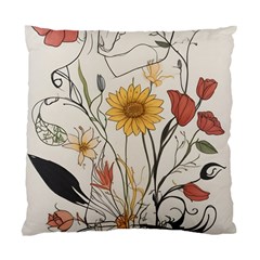 Woman Flower Pattern Standard Cushion Case (two Sides) by pakminggu