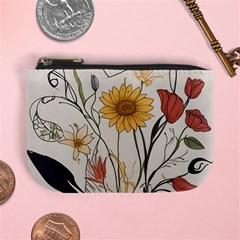 Woman Flower Pattern Mini Coin Purse by pakminggu