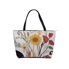 Woman Flower Pattern Classic Shoulder Handbag by pakminggu